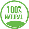 100% natural logo
